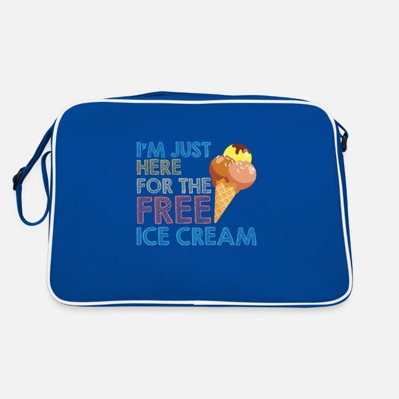 Just Here For Ice Cream Eiscreme Eis Retro Tasche