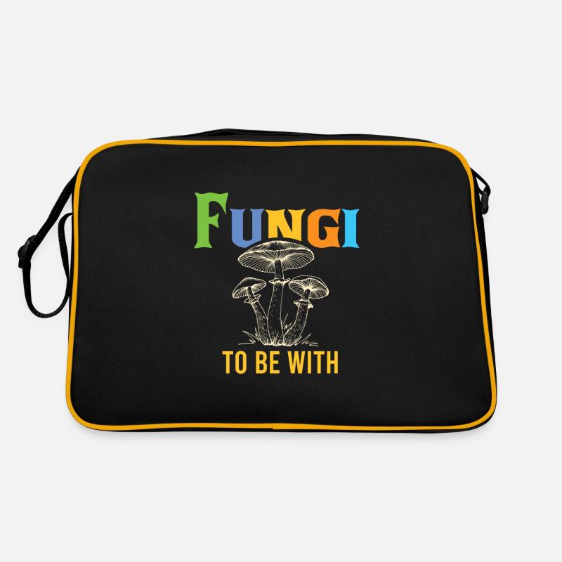 Champignons pour être avec champignons champignons - Sac Retro - noir/or