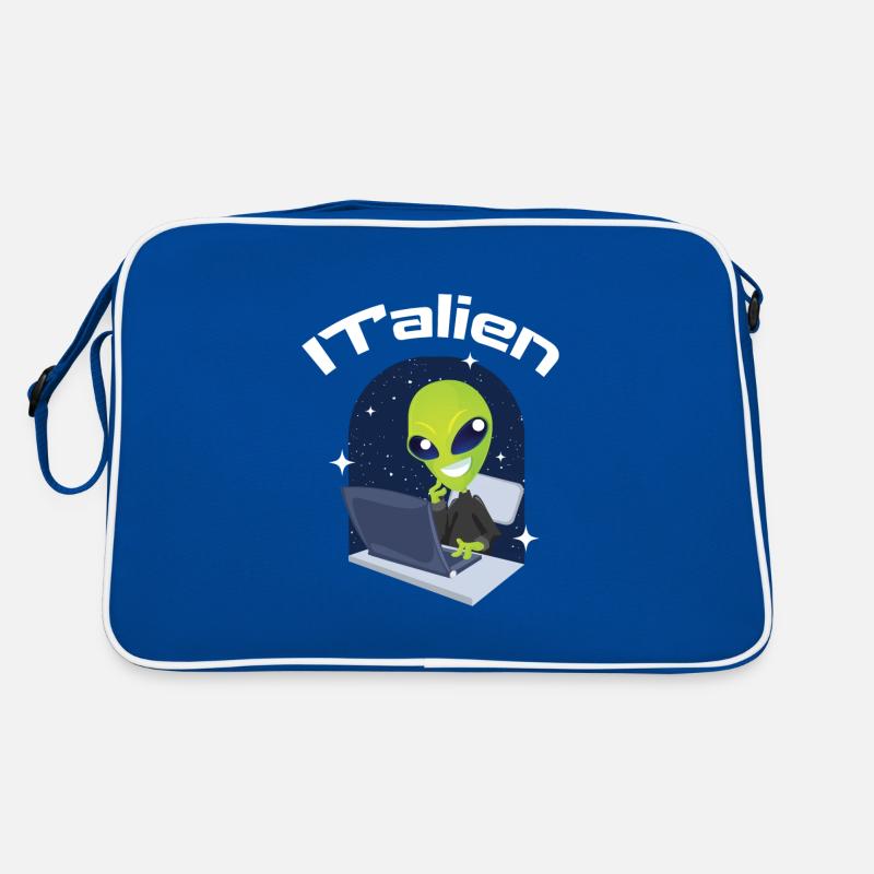 ITalien Alien Informatiker Hacker Coder Sac Retro