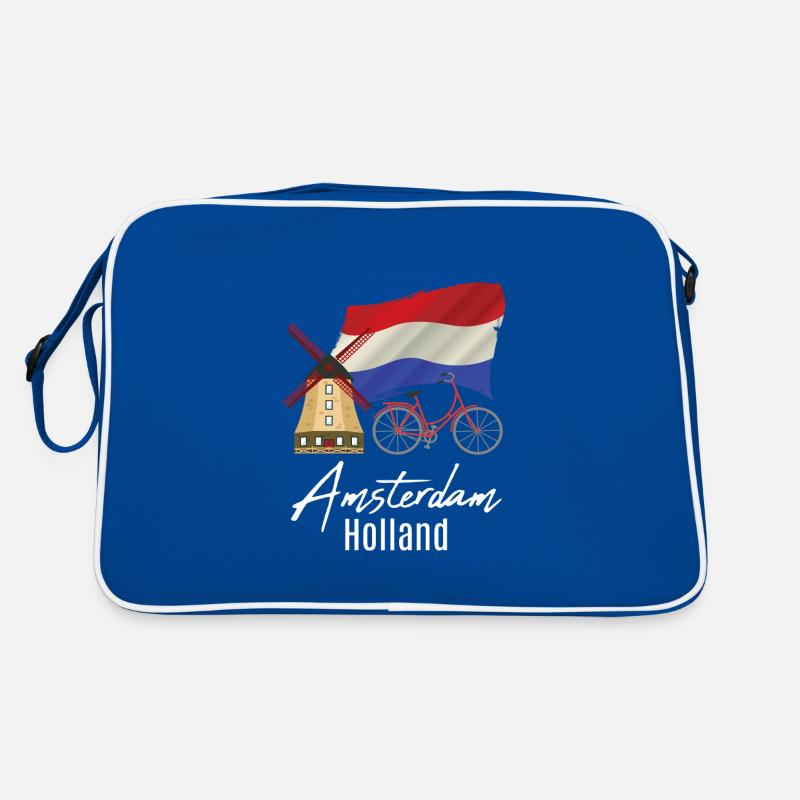 Nehterlands flag moulin à vent Pays-Bas Sac Retro