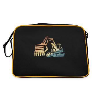 Excavatrice Retro Enfants Garçons Filles - Sac Retro - noir/or - Dos