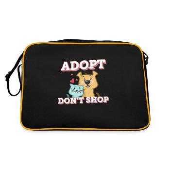 Adopt! Dont Shop! Adopt animals - Retro Bag - black/gold - Back
