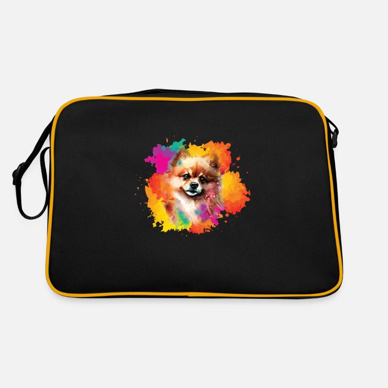 Poméranie Miniature Spitz Chien Chiot Sac Retro