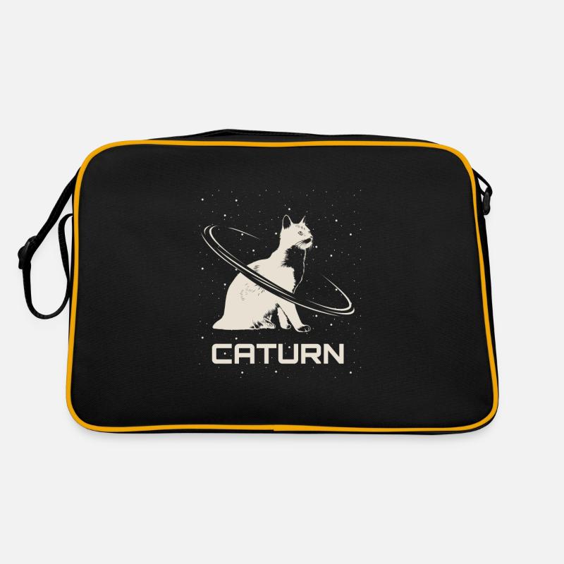 Saturne Caturn Cat Planète Espace Sac Retro