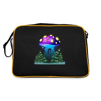 Festival des champignons psychédéliques EDM Musique Ufo - Sac Retro - noir/or - Dos