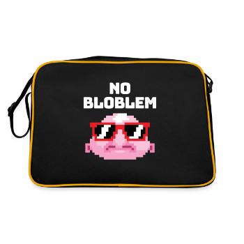 No Bloblem Pixel Blobfish Fisch Meer - Retro Tasche - Schwarz/Gold - Hinten