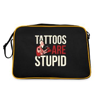 Tattoos Are Stupid Tattoo - Retro Bag - black/gold - Back