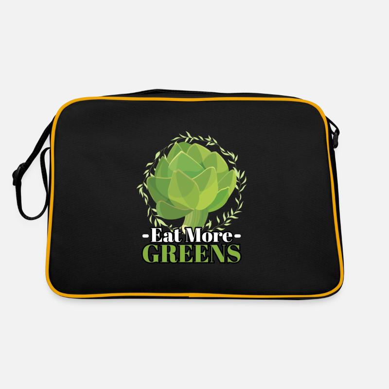 Mangez plus d’artichauts verts végétaliens Sac Retro