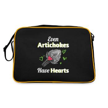 Artichokes Have Hearts Artichoke Vegan - Retro Bag - black/gold - Back