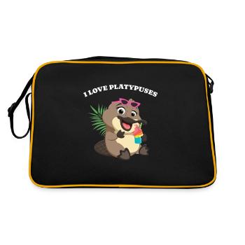 Platypus I Love Platypus Kids - Retro Bag - black/gold - Back