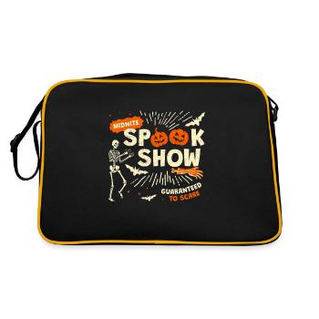 Spook Show Halloween Kostüm Skelett - Retro Tasche - Schwarz/Gold - Hinten