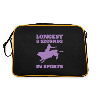 Longest 8 Seconds Bull Riding - Retro Bag - black/gold - Back