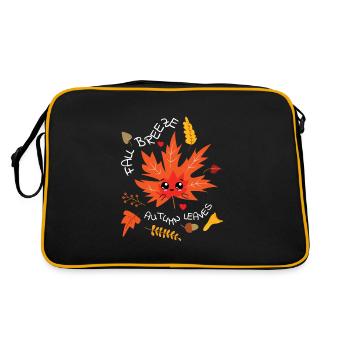 Brise d’automne Feuilles d’automne Herbst Blätter - Sac Retro - noir/or - Dos