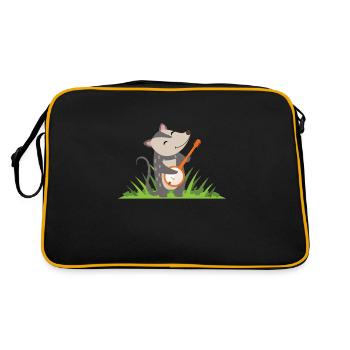 Opossum Guitare Enfants Mignon - Sac Retro - noir/or - Dos