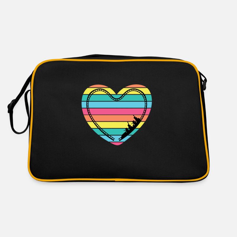 Parc à thème Roller Coaster Heart Rainbow Sac Retro