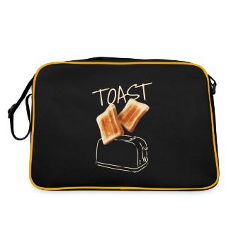 Pain grillé Toast Petit-déjeuner - Sac Retro - noir/or - Dos