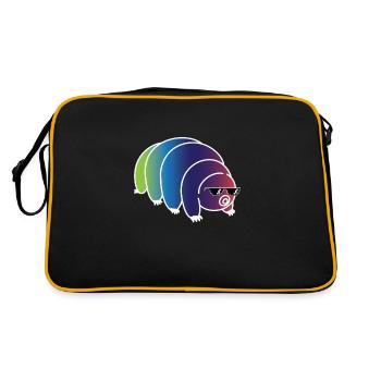 Cool Tardigrade Rainbow - Retro Bag - black/gold - Back
