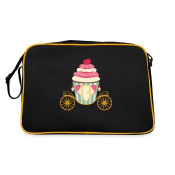 Gâteau, Calèche, Tartelette, Calèche - Sac Retro - noir/or - Dos