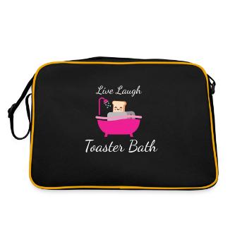 Live Laugh Toaster Bath Toast Toaster - Retro Bag - black/gold - Back