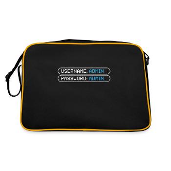 Username Admin Password Programmierer - Retro Tasche - Schwarz/Gold - Hinten