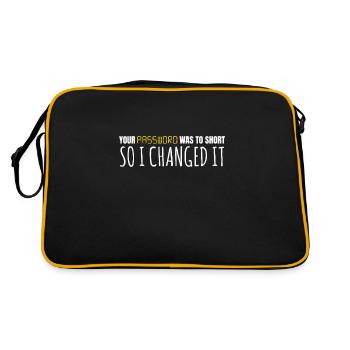 Password I Changed It Hack Programmierer - Retro Tasche - Schwarz/Gold - Hinten