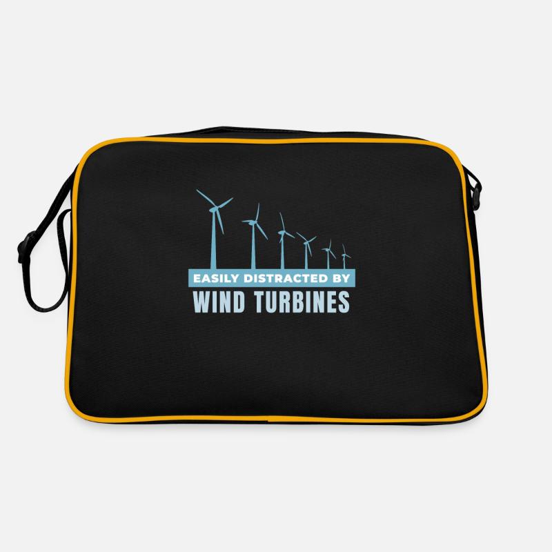 Facilement distrait par les éoliennes Sac Retro