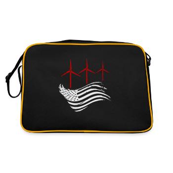 Wind Power America Wind Wind Energy - Retro Bag - black/gold - Back