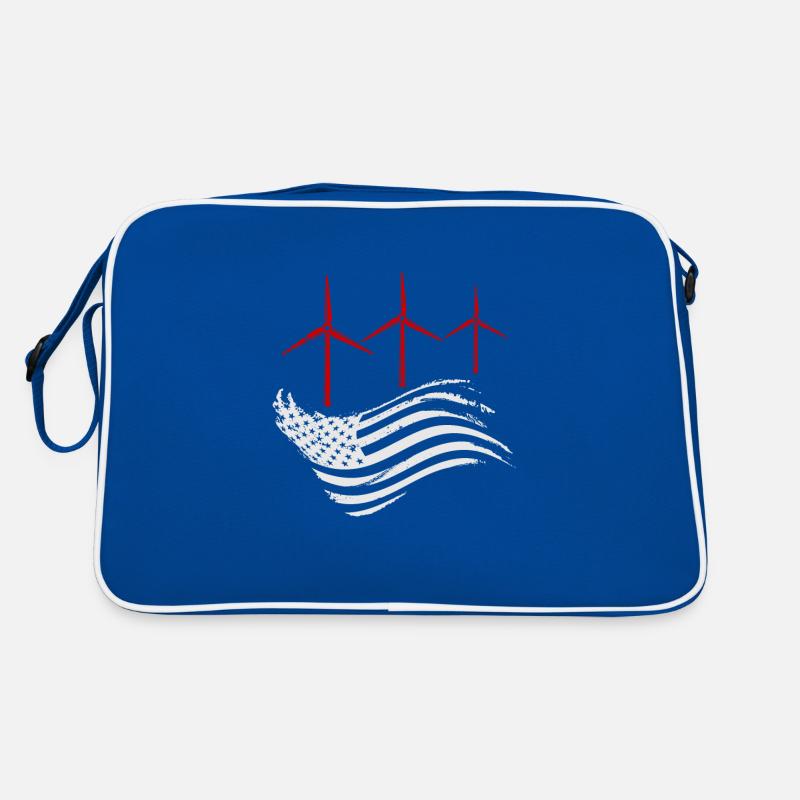 Windpower Amerika Wind Windenergie Retro Tasche