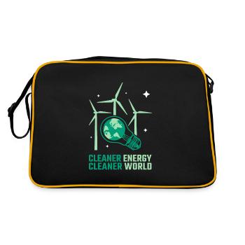 Énergie éolienne Énergie plus propre Énergie éolienne - Sac Retro - noir/or - Dos