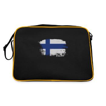 Finlande Drapeau Helsinki Finnois - Sac Retro - noir/or - Dos
