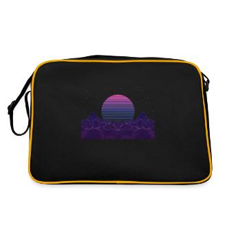 Sunset Synthwave Retro Music 80s - Retro Bag - black/gold - Back