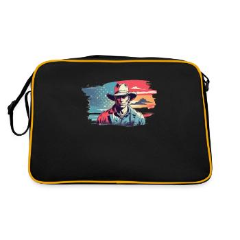 cow-boy vintage - Sac Retro - noir/or - Dos