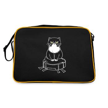 Saugroboter mit Katze Saugerroboter - Retro Tasche - Schwarz/Gold - Hinten