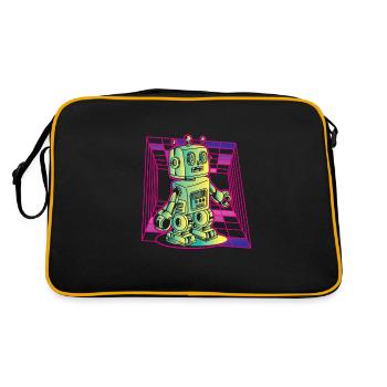 Robot Retro Vintage Robotique Technologie - Sac Retro - noir/or - Dos