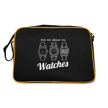 Demandez-moi à propos de ma montre Montre - Sac Retro - noir/or - Dos