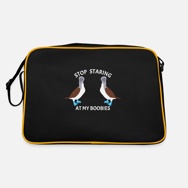 Stop Staring Boobies Blaufußtölpel Vogel Retro Tasche