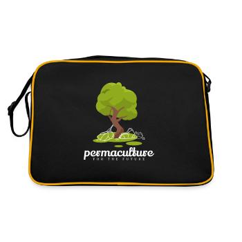 Permaculture For The Future - Retro Bag - black/gold - Back