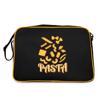 Pasta Spaghetti Noodle Food Italy - Retro Bag - black/gold - Back