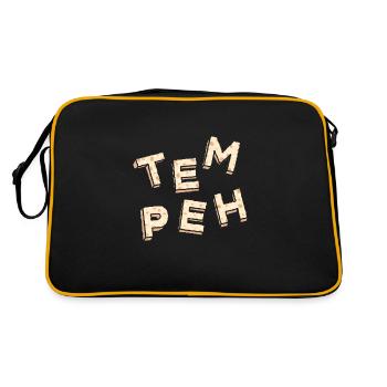 Tempeh Vegan Vegan Indonesian Food - Retro Bag - black/gold - Back