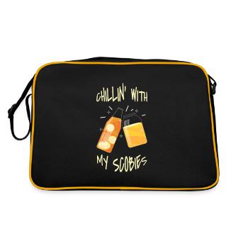 Chillin ́ avec mon thé Kombucha Scobies - Sac Retro - noir/or - Dos