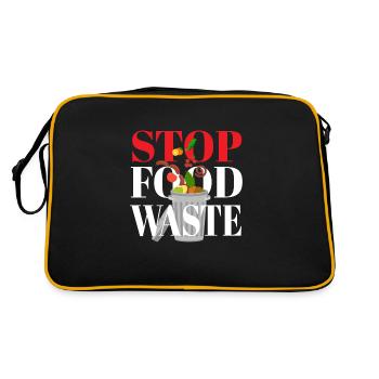 Stop au gaspillage alimentaire Essen Verschwendung - Sac Retro - noir/or - Dos