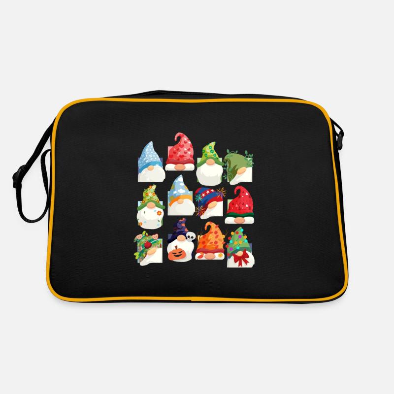 Gnom Arten Gnome Gartenzwerg Retro Tasche