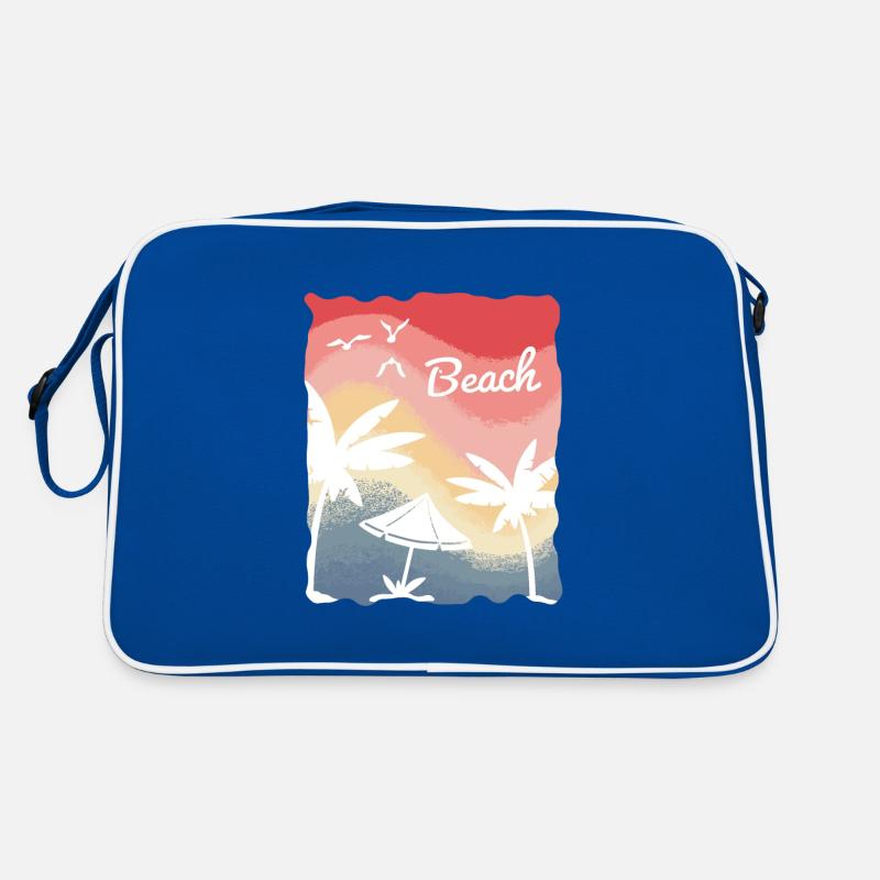 Plage mer Surf Vacances Palmiers Sac Retro