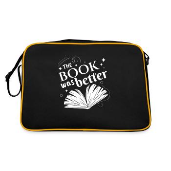 The Book Was Better Book Book Reading - Retro Bag - black/gold - Back