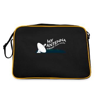 Antenna Is Bigger Funkliebhaber Amateur - Retro Tasche - Schwarz/Gold - Hinten