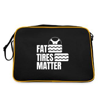 Fat Tires Matter Tire Wheels Mechanic - Retro Bag - black/gold - Back
