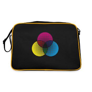Palette de couleurs Roue chromatique Couleurs de l’artiste - Sac Retro - noir/or - Dos