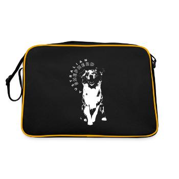 Australian Shepherd Aussie Dog - Retro Bag - black/gold - Back