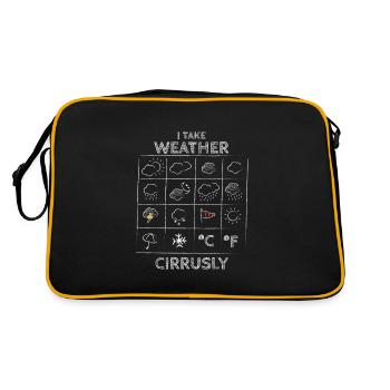 Je prends météo météorologue météo ciel - Sac Retro - noir/or - Dos