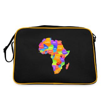 Colorful map of Africa - Retro Bag - black/gold - Back